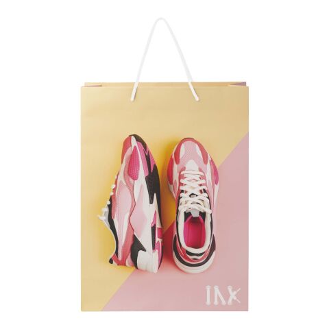 Handmade 170 g/m2 integra paper bag with plastic handles - X large white | No Branding | not available | not available