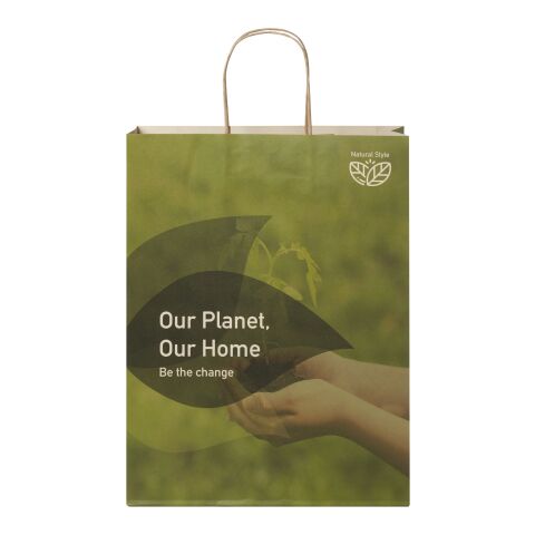 Agricultural waste 150 g/m2 paper bag with twisted handles - XX large Off white | No Branding | not available | not available