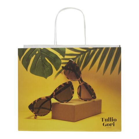 Kraft 120 g/m2 paper bag with twisted handles - large White | Not applicable | No Branding | not available | not available