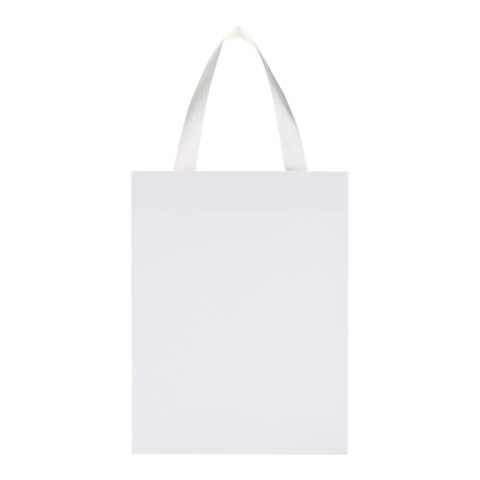 Smartfold 230 g/m2 paper bag with ribbon handles and gloss lamination -  24 x 10 x 32 cm White