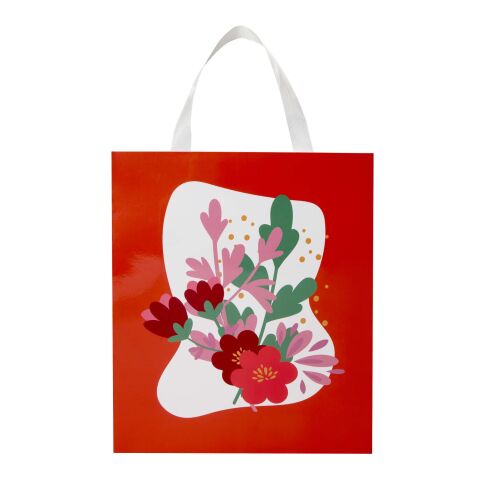Smartfold 230 g/m2 paper bag with ribbon handles and gloss lamination -  31 x 12 x 39 cm White