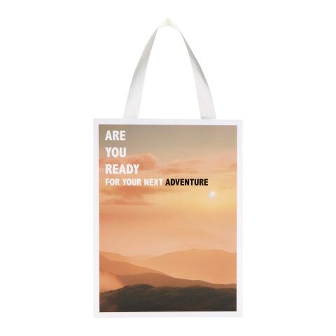 Smartfold 230 g/m2 paper bag with ribbon handles and matt lamination -  24 x 10 x 32 cm White