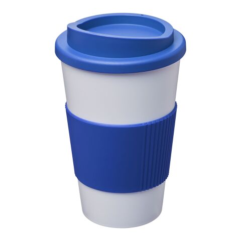 Americano® 350 ml insulated tumbler with grip White-Mid blue | not available | No Branding | not available | not available