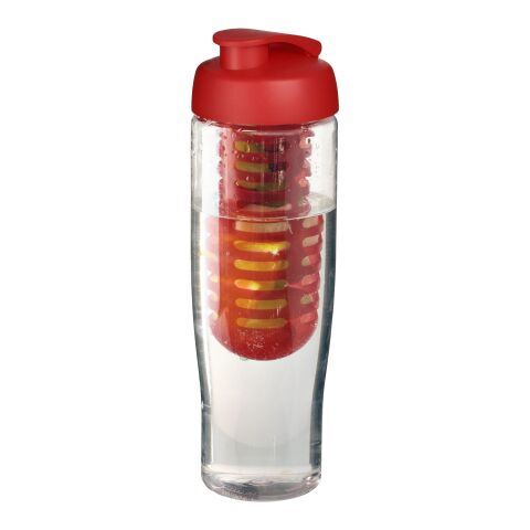 H2O Active® Tempo 700 ml flip lid sport bottle &amp; infuser White-Red | No Branding | not available | not available