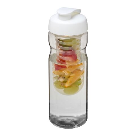 H2O Active® Base 650 ml flip lid sport bottle &amp; infuser White-White | No Branding | not available | not available
