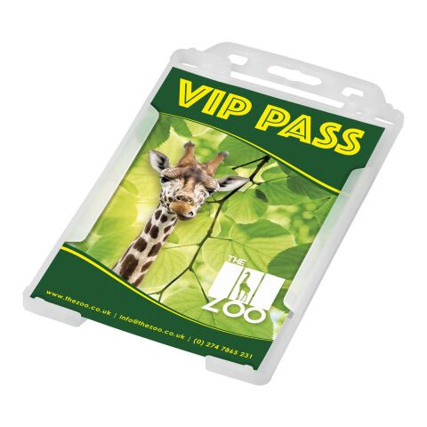 Pierre recycled plastic card holder Frosted white | No Branding | not available | not available