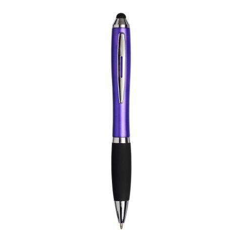Curvy stylus ballpoint pen Solid black-Purple | No Branding | not available | not available