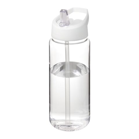 H2O Active® Octave Tritan™ 600 ml spout lid sport bottle White-Transparent clear | No Branding | not available | not available