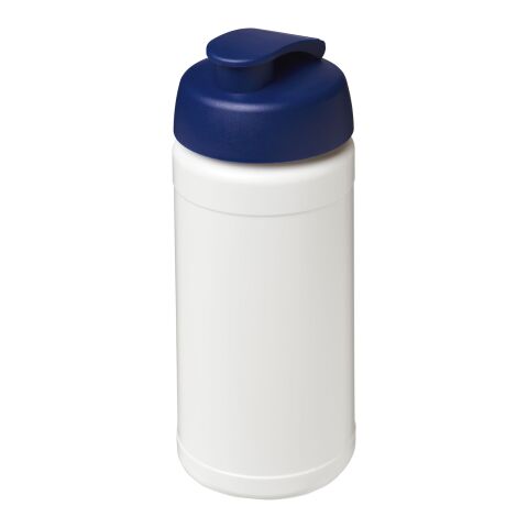 Baseline 500 ml recycled sport bottle with flip lid Transparent-Blue | No Branding | not available | not available