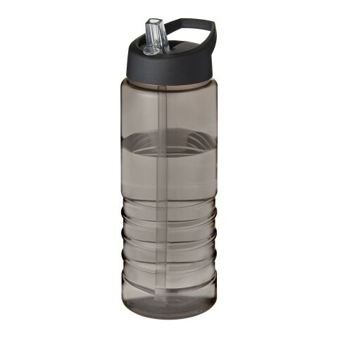 H2O Active® Eco Treble 750 ml spout lid sport bottle Charcoal-Solid black | No Branding | not available | not available