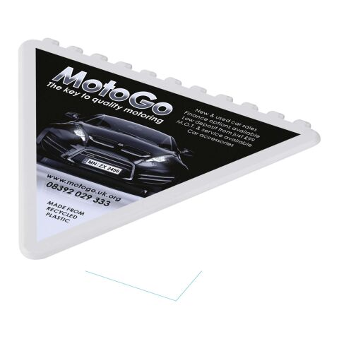 Frosty triangular recycled plastic ice scraper White | Not applicable | No Branding | not available | not available