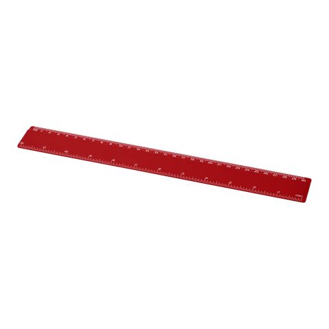 Renzo 30 cm plastic ruler Red | not available | No Branding | not available | not available