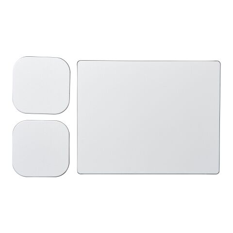 Brite-Mat® mouse mat and coaster set combo 3 Solid black | No Branding | not available | not available