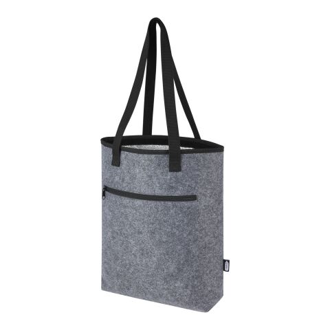 Felta GRS recycled felt cooler tote bag 12L Standard | Grey | Direct to Film | pocket | 160 mm x 100 mm | 300