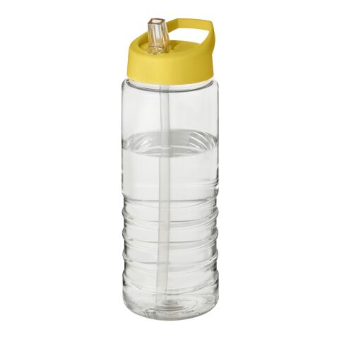 H2O Active® Treble 750 ml spout lid sport bottle White-Yellow | not available | No Branding | not available | not available