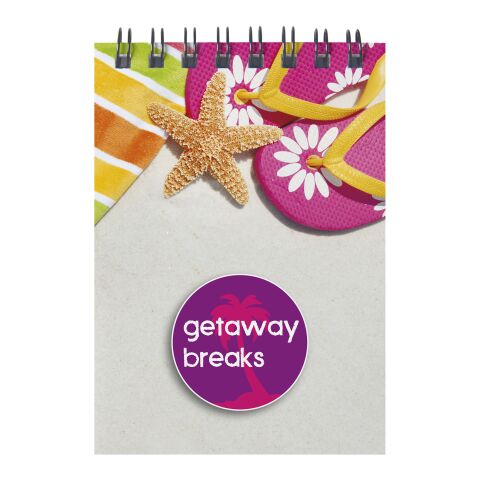 Desk-Mate® spiral A7 notebook White-Solid black | 50 pages | No Branding | not available | not available