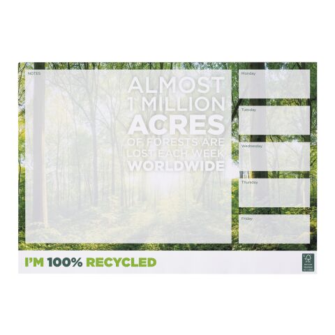 Desk-Mate A3 recycled notepad White | 100 pages | Lithography | Back of sheets | 420 mm x 297 mm