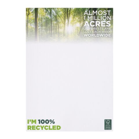 Desk-Mate A4 recycled notepad White | 25 pages | No Branding | not available | not available