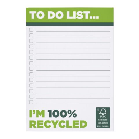 Desk-Mate A6 recycled notepad White | 25 pages | No Branding | not available | not available