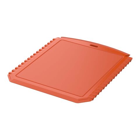 Thrym rectangular recycled plastic ice scraper Orange