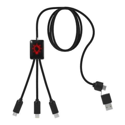 SCX.design C28 5-in-1 extended charging cable Red-Solid black | No Branding | not available | not available
