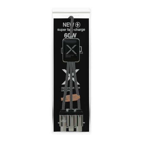 SCX.design C33 60W Type-C charging cable with dual light-up logo  Standard | Heather black | No Branding | not available | not available