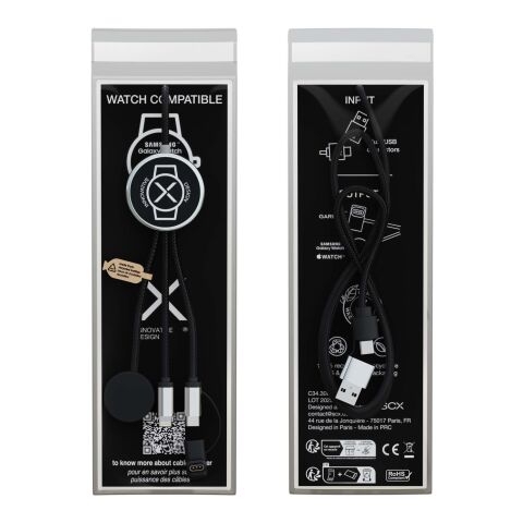 SCX.design C34 7-in-1 smartwatch charging cable  Standard | Solid black | No Branding | not available | not available