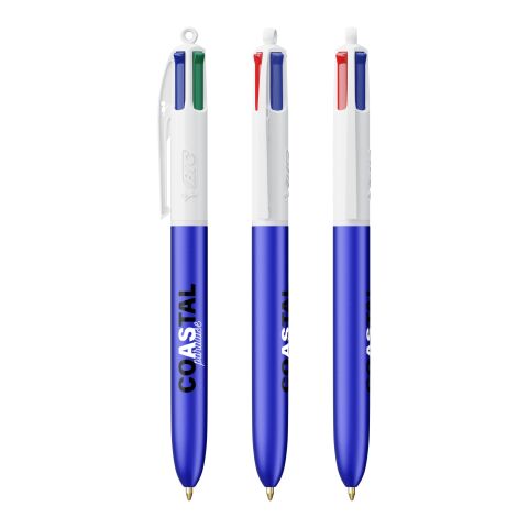 BIC® 4 Colours Glacé with Lanyard White-blue