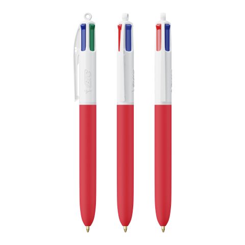BIC® 4 Colours Soft with Lanyard White-red | No Branding | not available | not available