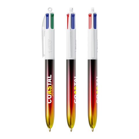 BIC® 4 Colours® Flags Collection + lanyard White-Black-clear red-yellow | No Branding | not available | not available