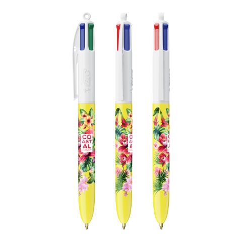 BIC® 4 Colours ballpen White-yellow | No Branding | not available | not available