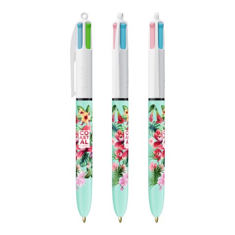 BIC 4-colour fashion pen White-White/Light Blue | No Branding | not available | not available