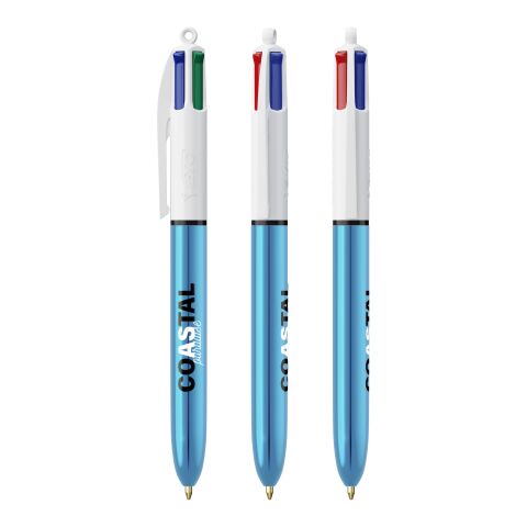 BIC 4 Colours Shine Pen White-metallic blue