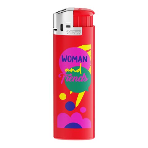 BIC J38 Chrome Hood Lighter clear red-clear red-clear red-chrome | No Branding | not available | not available