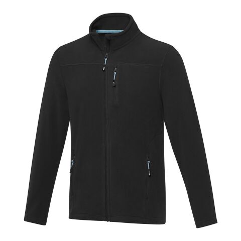 Amber men's GRS recycled full zip fleece jacket Standard | Solid black | M | No Branding | not available | not available