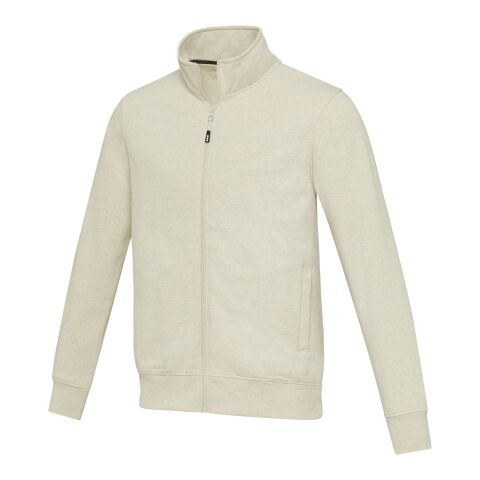 Galena unisex Aware™ recycled full zip sweater Oatmeal | 3XL