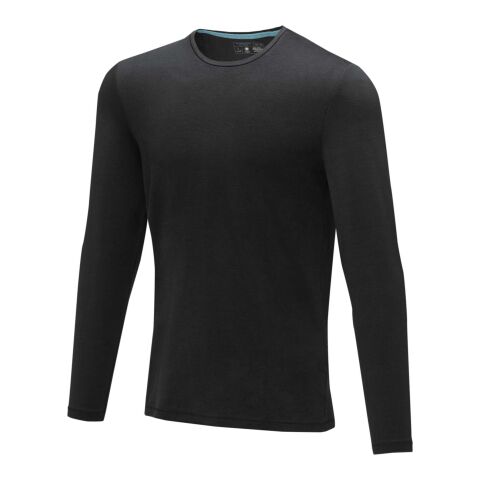 Ponoka long sleeve men&#039;s organic t-shirt Standard | Solid black | S | No Branding | not available | not available | not available