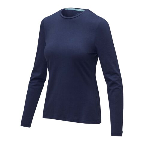 Ponoka long sleeve women's organic t-shirt Standard | Navy | L | No Branding | not available | not available | not available