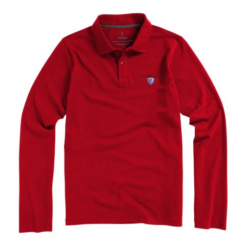 Oakville Long Sleeve Polo  Red | XS