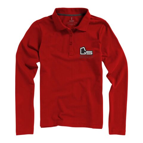 Oakville Long Sleeve Ladies Polo  Red | XS