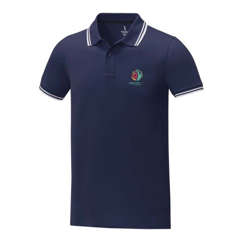 Amarago short sleeve men&#039;s tipping polo Standard | Deep blue | XS | No Branding | not available | not available | not available