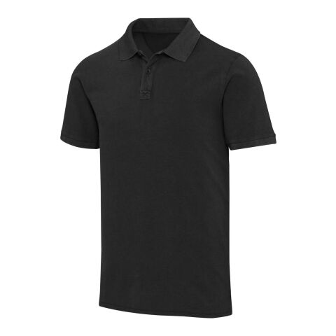 Calgary 200 g/m2 washed men's polo Standard | Solid black | XL | No Branding | not available | not available | not available