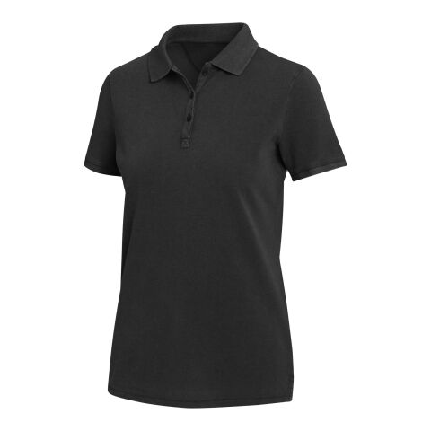 Calgary 200 g/m2 washed women's polo Standard | Solid black | XS | No Branding | not available | not available | not available