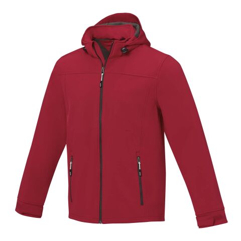 Langley men's GRS recycled softshell jacket Red | XS