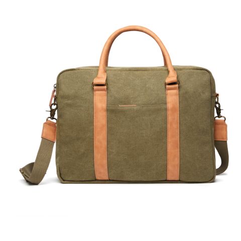 VINGA Bosler canvas computer bag green | No Branding | not available | not available
