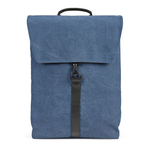 Prague Backpack 25L rCotton. Hook closure. Fits 17" laptop Blue | No Branding | not available | not available | not available