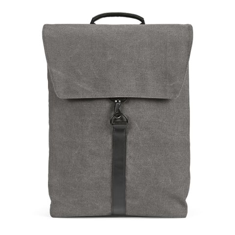 Prague Backpack 25L rCotton. Hook closure. Fits 17" laptop Dark grey | No Branding | not available | not available | not available