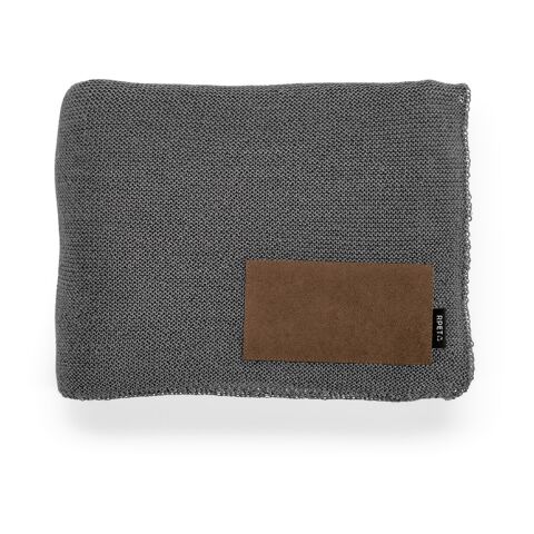 Mondrian Blanket rPET and Wool blend. Customisable Patch Dark grey | No Branding | not available | not available | not available