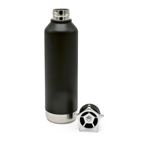 Spiglo Bottle rSS 780ml. Double wall and Leakproof. Wheel shaped lid Black | No Branding | not available | not available | not available