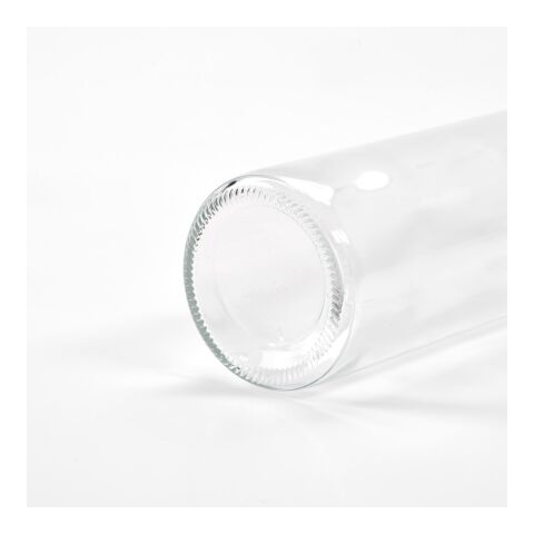 Turia 500 Glass Bottle 550ml. Black lid Transparent
